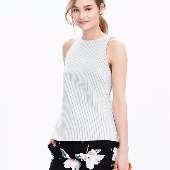 Banana Republic Women's Ponte Pinstripe Tank - Picture 1 of 7